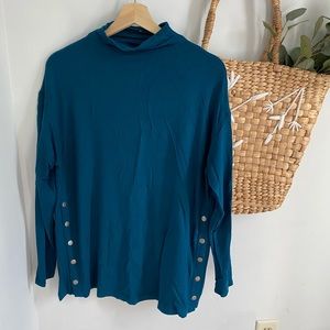 Teal Maternity Lightweight Sweater